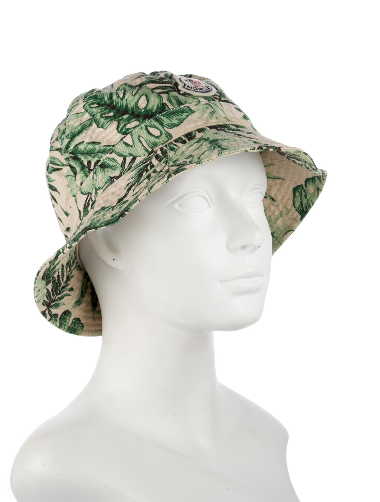 Moncler Canvas Pattern Print Bucket Hat